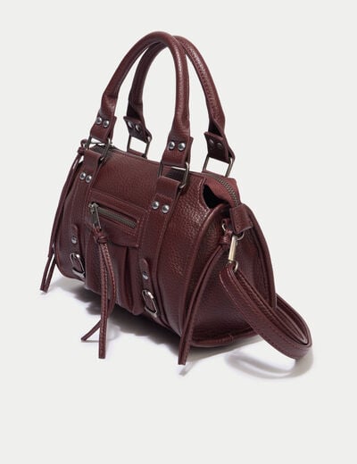 Sac port&eacute; main bordeaux femme
