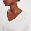 T-shirt manches longues blanc femme