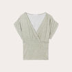 Blouse manches courtes vert femme