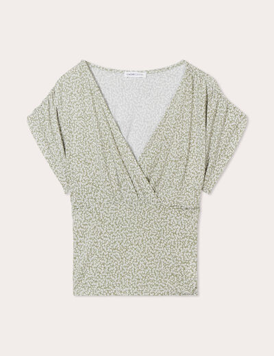 Blouse manches courtes vert femme