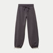 Jogging &agrave; d&eacute;tails clout&eacute;s taille basse gris fonc&eacute; femme
