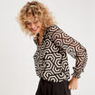 Blouse Paula - manches longues blanc femme