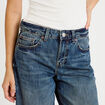 Jean wide leg taille basse denim double stone femme