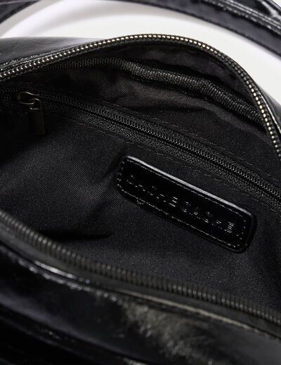 Sac aspect daim noir femme