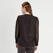 Blouse manches longues noir femme
