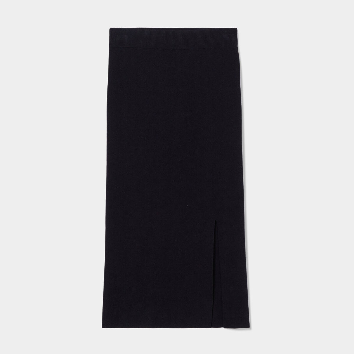 Jupe midi moulante noir femme