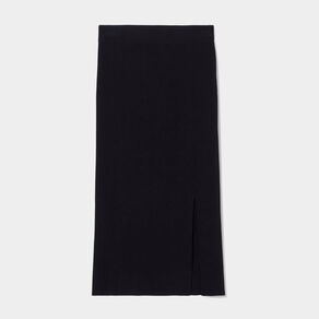Jupe midi moulante noir femme
