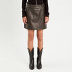 Jupe évasée simili cuir noir femme