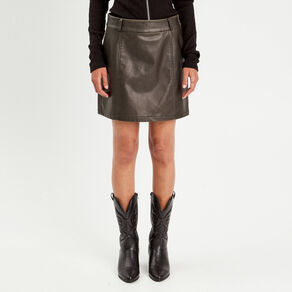 jupe evasee simili cuir noir femme Jupe évasée simili cuir noir femme
