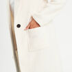 Manteau ample bouclette ecru femme
