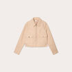 Veste zippée beige femme