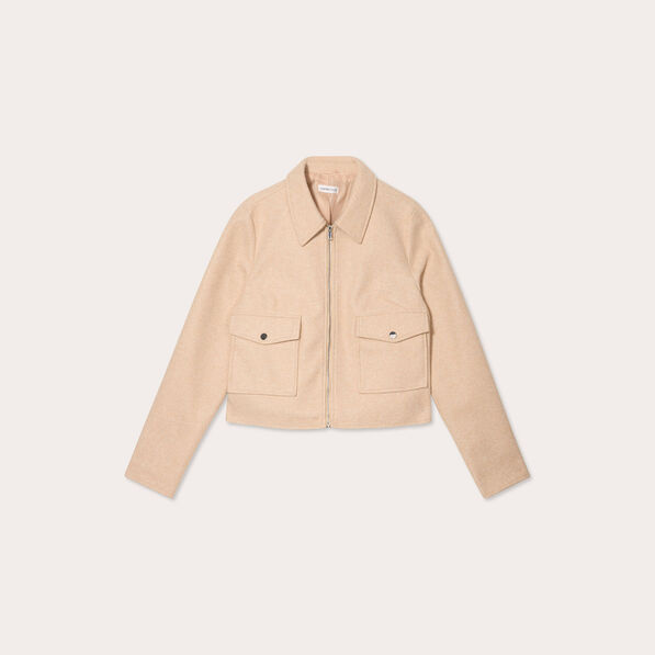 veste zippee beige femme Veste zippée beige femme