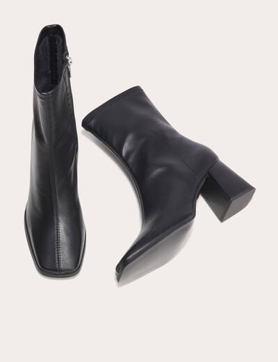 Bottines &agrave; talon noir femme