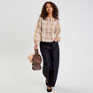 Blouse manches longues camel femme