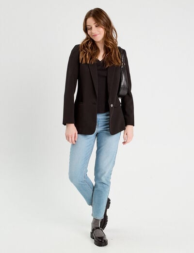 T-shirt manches courtes noir femme