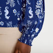 Blouse droite bleu marine femme