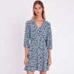 Robe évasée fluide noir femme