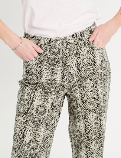 Pantalon large vert kaki femme