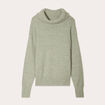 Pull avec col roulé vert pastel femme