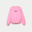 Sweat col rond manches longues rose femme