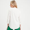 Chemise manches 3/4 contenant du lin ecru femme
