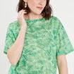 T-shirt manches courtes vert femme