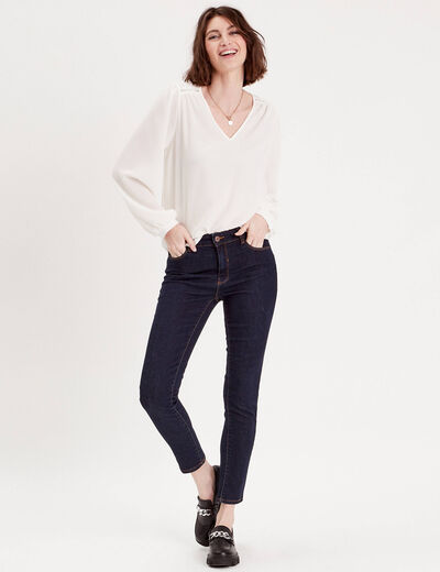 Jeans slim 5 poches denim brut femme