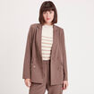 Veste esprit blazer droite taupe femme