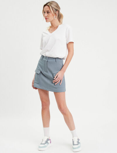 T-shirt manches courtes blanc femme