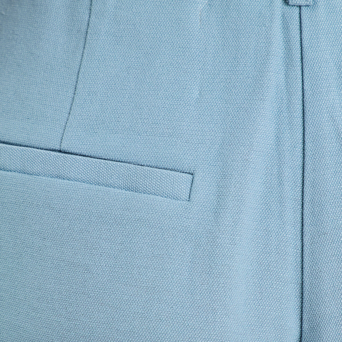 Bermuda droit pinces bleu gris femme