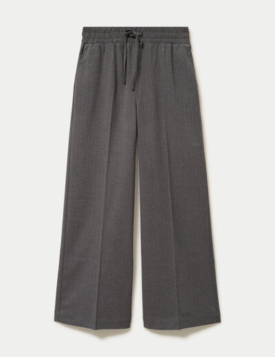 Pantalon bootcut taille standard gris femme