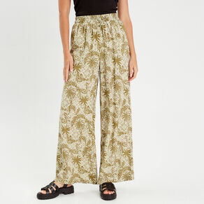 Pantalon large fluide blanc femme
