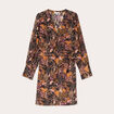 Robe droite ceinturée noir femme