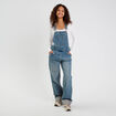 Salopette large en jean denim double stone femme