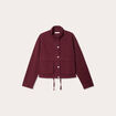 Veste droite col montant bordeaux femme