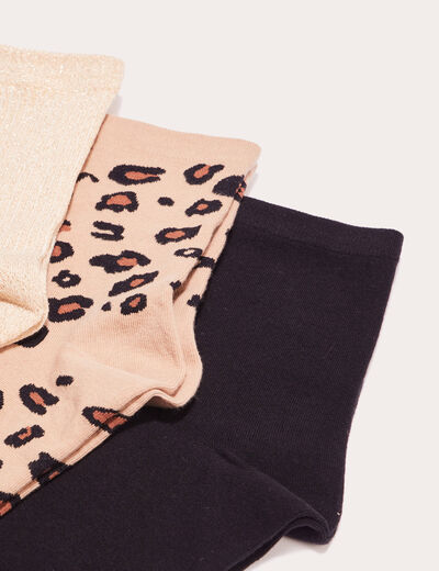 Lot 3 paires chaussettes sable femme