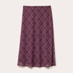 Jupe longue &eacute;vas&eacute;e rouge cerise femme
