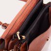 Sac à rabats camel femme