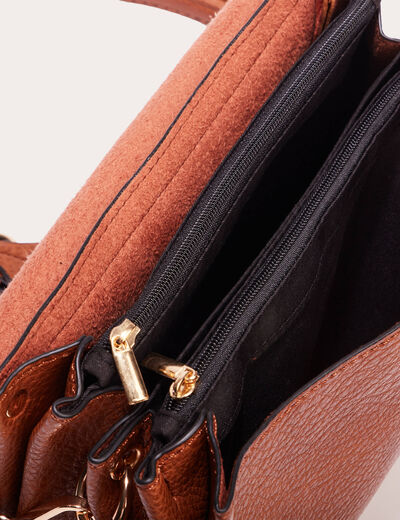 Sac à rabats camel femme
