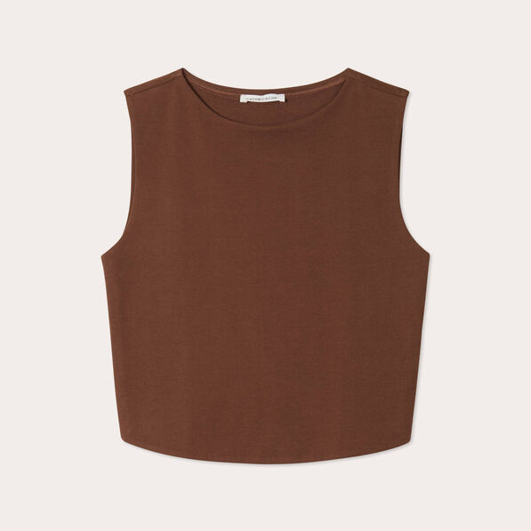 debardeur cropped marron femme Débardeur cropped marron femme