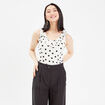Blouse bretelles larges blanc femme