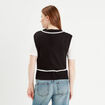 Pull sans manches noir femme