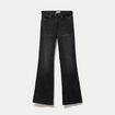 Jean bootcut avec ceinture amovible denim noir femme
