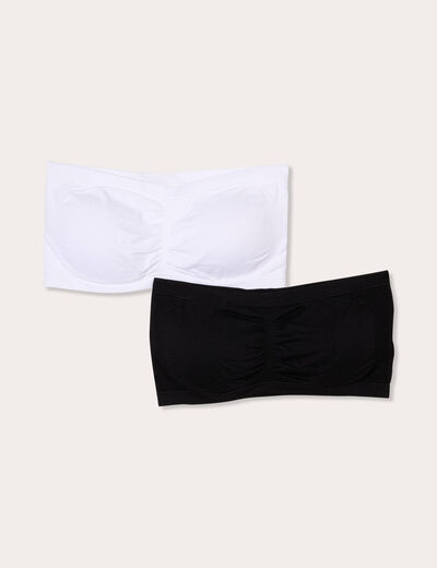 Lot 2 soutiens-gorge bandeau noir femme