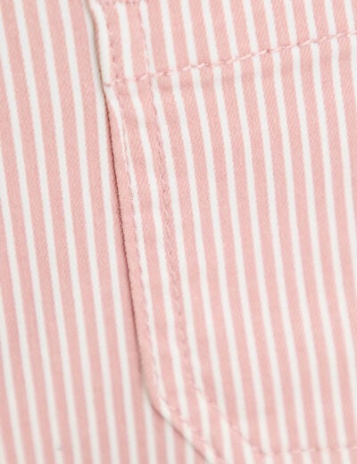 Jean flare cropped taille haute rose nude femme