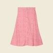 Jupe midi droite boutonnée rose femme