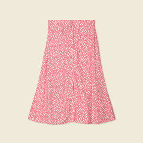 jupe midi droite boutonnee rose femme Jupe midi droite boutonnée rose femme