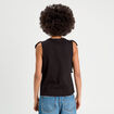 T-shirt avec franges noir femme