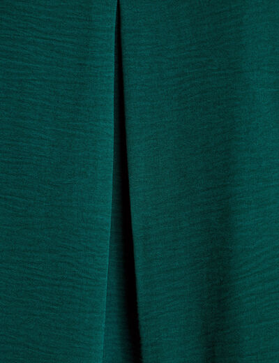 Blouse manches longues vert fonc&eacute; femme