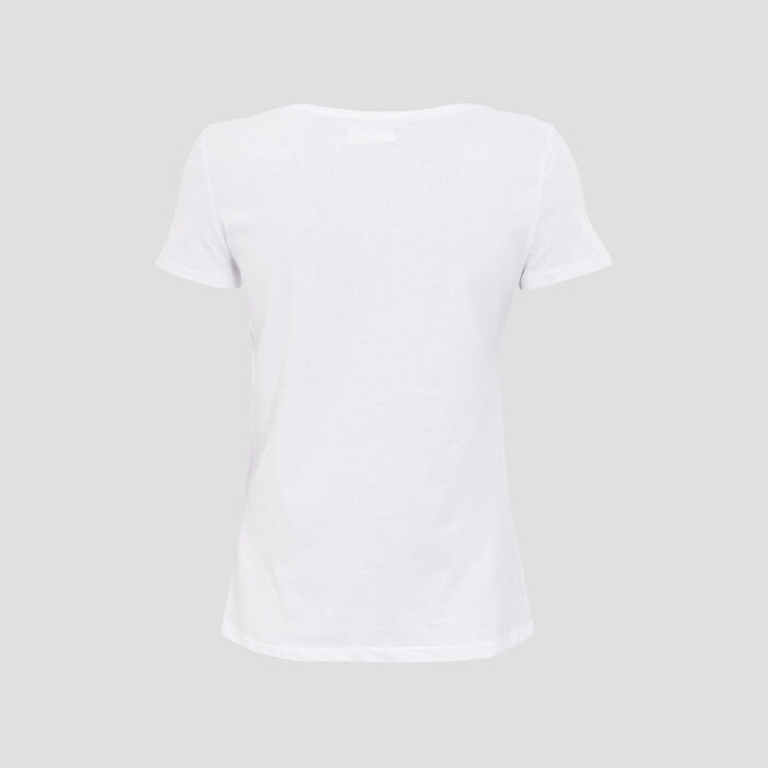 T-shirt manches courtes ecru femme